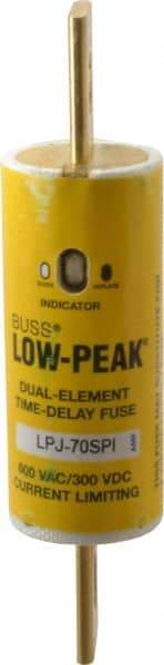 Cooper Bussmann - 300 VDC, 600 VAC, 70 Amp, Time Delay General Purpose Fuse - Bolt-on Mount, 4-5/8" OAL, 100 at DC, 300 at AC (RMS) kA Rating, 1-1/8" Diam - Apex Tool & Supply