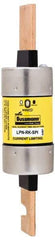 Cooper Bussmann - 250 VAC/VDC, 300 Amp, Time Delay General Purpose Fuse - Bolt-on Mount, 8-5/8" OAL, 100 at DC, 300 at AC (RMS) kA Rating, 2-3/8" Diam - Apex Tool & Supply