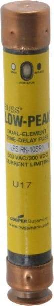 Cooper Bussmann - 300 VDC, 600 VAC, 10 Amp, Time Delay General Purpose Fuse - Fuse Holder Mount, 127mm OAL, 100 at DC, 300 at AC (RMS) kA Rating, 13/16" Diam - Apex Tool & Supply