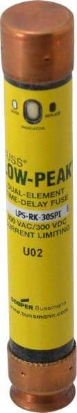 Cooper Bussmann - 300 VDC, 600 VAC, 30 Amp, Time Delay General Purpose Fuse - Fuse Holder Mount, 127mm OAL, 100 at DC, 300 at AC (RMS) kA Rating, 13/16" Diam - Apex Tool & Supply