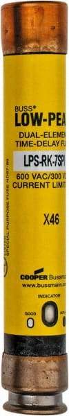 Cooper Bussmann - 300 VDC, 600 VAC, 7 Amp, Time Delay General Purpose Fuse - Fuse Holder Mount, 127mm OAL, 100 at DC, 300 at AC (RMS) kA Rating, 13/16" Diam - Apex Tool & Supply