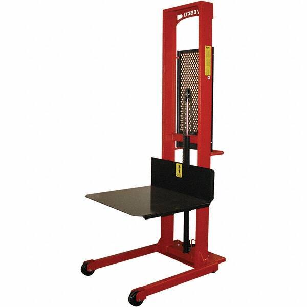 Wesco Industrial Products - 1,000 Lb Capacity, 60" Lift Height, Steel Stacker Manually Operated Lift - Apex Tool & Supply