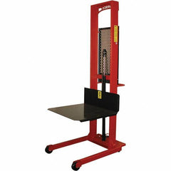 Wesco Industrial Products - 1,000 Lb Capacity, 60" Lift Height, Steel Stacker Manually Operated Lift - Apex Tool & Supply