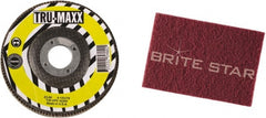 Tru-Maxx - Pack of (30) 4-1/2" 80 Grit 7/8" Center Hole Type 29 Zirconia Alumina Flap Discs - Apex Tool & Supply