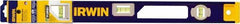 Irwin - Magnetic 24" Long 3 Vial I-Beam Level - Aluminum, Blue/Yellow, 1 Level & 2 Plumb Vials - Apex Tool & Supply