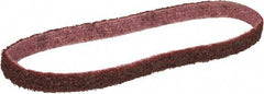 3M - 3/8" Wide x 13" OAL, Aluminum Oxide Abrasive Belt - Aluminum Oxide, Medium, Nonwoven, Series SC-BS - Apex Tool & Supply