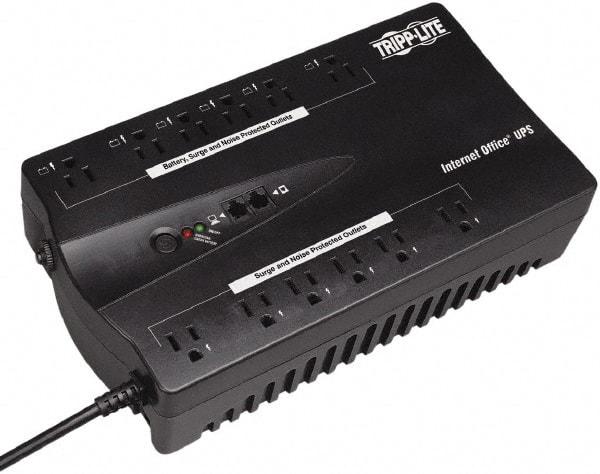 Tripp-Lite - 15 Amp, 900 VA, Flat Pack Mount Standby Backup Uninterruptible Power Supply - Backup 2-1/2 min with Full Load & 9 min with Half Load, 120 VAC Input & Output, 480 Watt Output, 1 Phases, 8 Outlets - Apex Tool & Supply