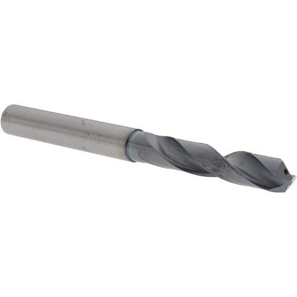 Sumitomo - 9.3mm 135° Solid Carbide Screw Machine Drill Bit - TiAlCr/TiSi Finish, 47.5mm Flute Length, 106mm OAL, Through Coolant - Apex Tool & Supply