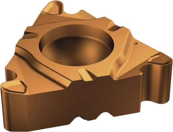 Sandvik Coromant - 266 External Left Hand 10 Round Laydown Threading Insert - Grade 1125, TiCrAlN+TiAlN Coated Carbide, 9.53mm Inscribed Circle - Apex Tool & Supply