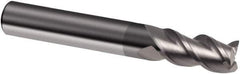 Guhring - 1", 1-1/2" LOC, 1" Shank Diam, 4" OAL, 3 Flute, Solid Carbide Square End Mill - Single End, Uncoated, Spiral Flute, 39/40/41° Helix, Centercutting, Right Hand Cut, Right Hand Flute, Series 4265 - Apex Tool & Supply