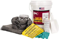 Brady SPC Sorbents - 4.5 Gal Capacity Universal Spill Kit - 6.5 Gal Bucket - Apex Tool & Supply
