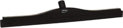 Vikan - 24" Rubber Blade Floor Squeegee - Double Edge, Black, Plastic Holder - Apex Tool & Supply