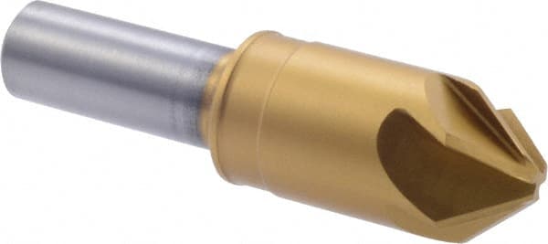 M.A. Ford - 3/4" Head Diam, 1/2" Shank Diam, 6 Flute 82° High Speed Steel Countersink - Apex Tool & Supply