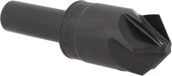 M.A. Ford - 7/8" Head Diam, 1/2" Shank Diam, 6 Flute 100° High Speed Steel Countersink - Apex Tool & Supply
