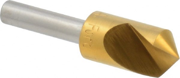 M.A. Ford - 1/2" Head Diam, 1/4" Shank Diam, 1 Flute 100° High Speed Steel Countersink - Apex Tool & Supply