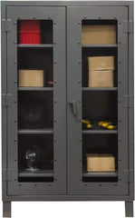 Durham - 4 Shelf Visible Storage Cabinet - Steel, 48" Wide x 24" Deep x 78" High, Gray - Apex Tool & Supply