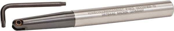 Kennametal - 1/2" Cut Diam, 5/8" Shank Diam, 6.3" OAL, Indexable Ball Nose End Mill - Apex Tool & Supply