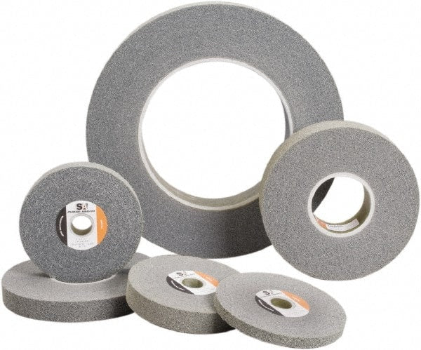 Standard Abrasives - 6" Diam, 1/2" Face Width, 1" Center Hole, Fine Grade, Silicon Carbide Deburring Wheel - Apex Tool & Supply