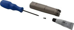 Iscar - 1" Cut Diam, 0.043" Max Depth, 1" Shank Diam, Weldon Shank Indexable High-Feed End Mill - Screw Holding Method, H600 WXCU 05 Insert, FF EWX-05 Toolholder, Through Coolant - Apex Tool & Supply