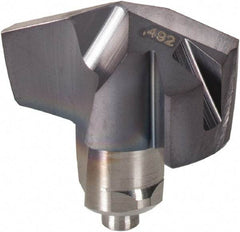 Iscar - Series ICM, 12.5mm Diam Grade IC907 140° Replaceable Drill Tip - Carbide, TiAlN/TiN Finish, 12 Seat Size - Apex Tool & Supply