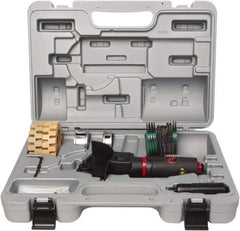 PRO-SOURCE - 4" Wheel Diam, 3,500 RPM, Pneumatic Angle & Disc Grinder - M6x1 Spindle, 3.9 CFM, Rear Exhaust - Apex Tool & Supply