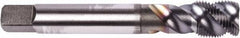 Union Butterfield - M18x1.50 Metric Fine 3 Flute 6H Modified Bottoming Spiral Flute Tap - Powdered Metal, TiCN Finish, 110mm OAL, Right Hand Flute, Right Hand Thread, Series 1677AP - Apex Tool & Supply