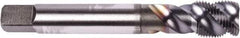 Union Butterfield - M12x1.50 Metric Fine 3 Flute 6H Modified Bottoming Spiral Flute Tap - Powdered Metal, TiCN Finish, 100mm OAL, Right Hand Flute, Right Hand Thread, Series 1677AP - Apex Tool & Supply