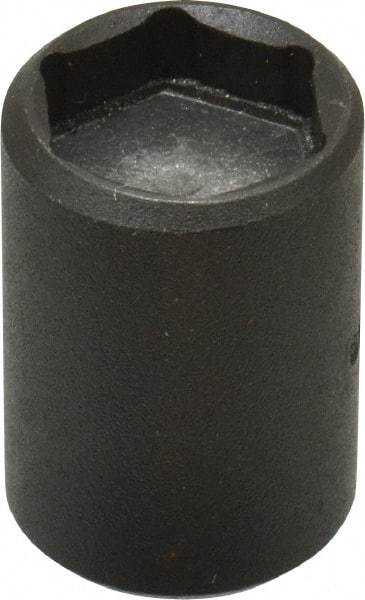 Proto - 1/4" Drive 1/2" Standard Magnetic Impact Socket - 6 Points, 1" OAL - Apex Tool & Supply