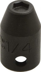 Proto - 3/8" Drive 1/4" Standard Magnetic Impact Socket - 6 Points, 1-3/32" OAL - Apex Tool & Supply