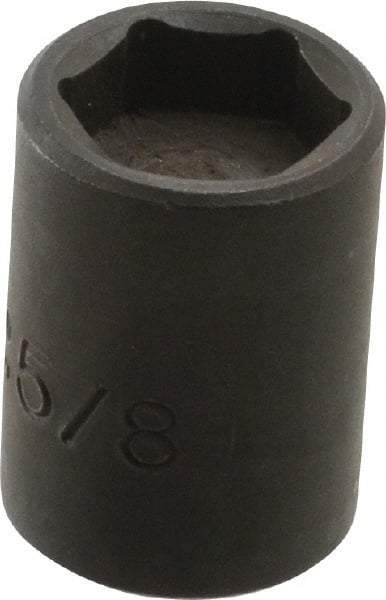 Proto - 3/8" Drive 5/8" Standard Magnetic Impact Socket - 6 Points, 1-7/32" OAL - Apex Tool & Supply