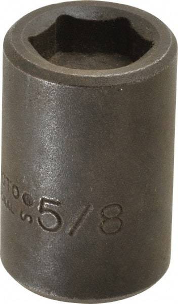 Proto - 1/2" Drive 5/8" Standard Magnetic Impact Socket - 6 Points, 1-1/2" OAL - Apex Tool & Supply