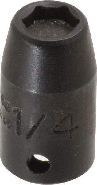 Proto - 1/4" Drive, 1/4" Socket, Power Socket - 6 Points, 7/8" OAL - Apex Tool & Supply