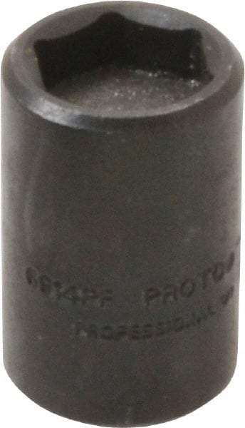 Proto - 1/4" Drive, 7/16" Socket, Power Socket - 6 Points, 1" OAL - Apex Tool & Supply