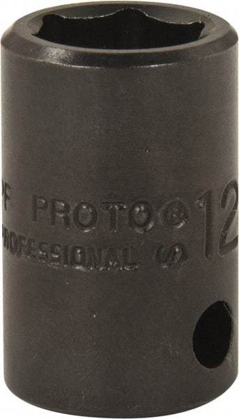 Proto - 3/8" Drive, Power Socket - 6 Points, 1-5/32" OAL - Apex Tool & Supply