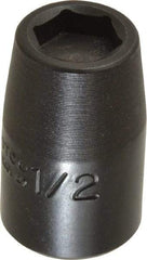 Proto - 1/2" Drive 1/2" Standard Magnetic Impact Socket - 6 Points, 1-1/2" OAL - Apex Tool & Supply