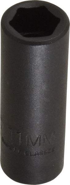 Proto - 3/8" Drive 11mm Deep Thin Wall Impact Socket - 6 Points, 2" OAL - Apex Tool & Supply