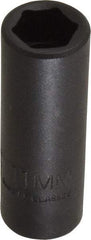 Proto - 3/8" Drive 11mm Deep Thin Wall Impact Socket - 6 Points, 2" OAL - Apex Tool & Supply