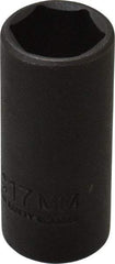 Proto - 3/8" Drive 17mm Deep Thin Wall Impact Socket - 6 Points, 2" OAL - Apex Tool & Supply