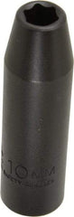 Proto - 1/2" Drive 10mm Deep Thin Wall Impact Socket - 6 Points, 3-1/4" OAL - Apex Tool & Supply