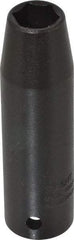 Proto - 1/2" Drive 1/2" Deep Thin Wall Impact Socket - 6 Points, 3-1/4" OAL - Apex Tool & Supply