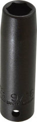 Proto - 1/2" Drive 9/16" Deep Thin Wall Impact Socket - 6 Points, 3-1/4" OAL - Apex Tool & Supply