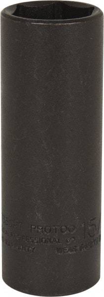 Proto - 1/2" Drive 15/16" Deep Thin Wall Impact Socket - 6 Points, 3-1/2" OAL - Apex Tool & Supply