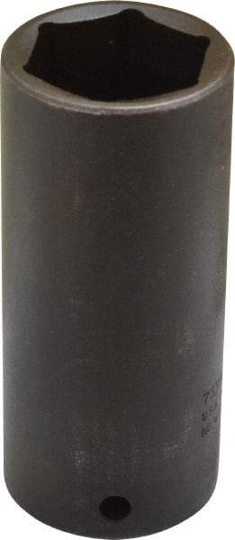 Proto - 1/2" Drive 1-1/8" Deep Thin Wall Impact Socket - 6 Points, 3-1/2" OAL - Apex Tool & Supply