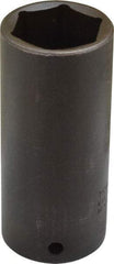 Proto - 1/2" Drive 1-1/8" Deep Thin Wall Impact Socket - 6 Points, 3-1/2" OAL - Apex Tool & Supply