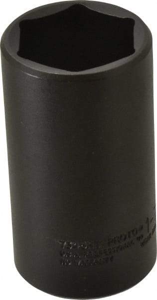 Proto - 1/2" Drive 1-7/16" Deep Thin Wall Impact Socket - 6 Points, 3-1/2" OAL - Apex Tool & Supply