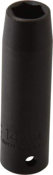 Proto - 1/2" Drive 14mm Deep Thin Wall Impact Socket - 6 Points, 3-1/4" OAL - Apex Tool & Supply