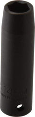 Proto - 1/2" Drive 14mm Deep Thin Wall Impact Socket - 6 Points, 3-1/4" OAL - Apex Tool & Supply