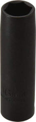 Proto - 1/2" Drive 16mm Deep Thin Wall Impact Socket - 6 Points, 3-1/4" OAL - Apex Tool & Supply