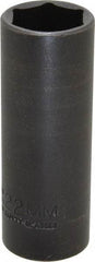 Proto - 1/2" Drive 22mm Deep Thin Wall Impact Socket - 6 Points, 3-1/2" OAL - Apex Tool & Supply