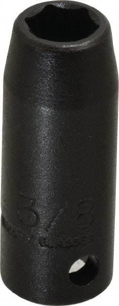 Proto - 3/8" Drive 3/8" Deep Thin Wall Impact Socket - 6 Points, 1-3/4" OAL - Apex Tool & Supply